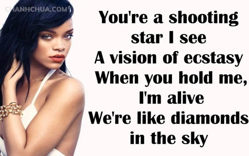 Lyric ca khúc Diamonds của Rihanna